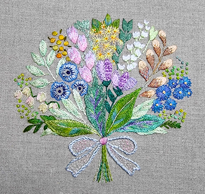 Embroidered Bouquets & Vases